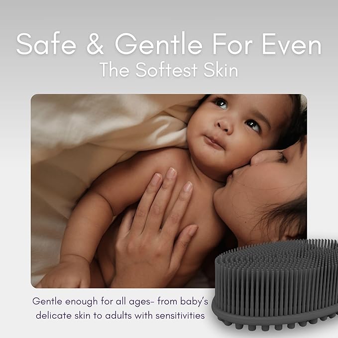 Avilana Body and Face Scrubber Combo – Includes Dual-Sided Body Scrubber and Gentle Face Scrubber – Hygienic, Long-Lasting, and Gentle for Body and Face