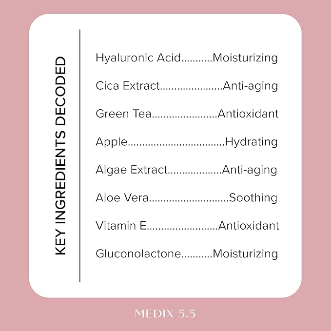 Medix 5.5 3% Concentrated Hyaluronic Acid Hydrating Gel Body Booster Dry Skin Moisturizer, Anti Aging Skin Care Booster For Restoring Skin Barrier, Wrinkles, Fine Lines, Pack of 2