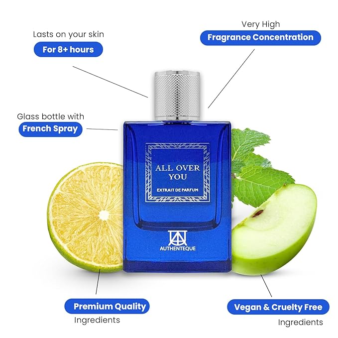 All Over You Perfume for Men, Bold Fresh Mint, Green Apple & Zesty Lemon – Cologne for Men - 2.7oz (80ml), Long-Lasting Daily Wear Fragrance, Cruelty-Free