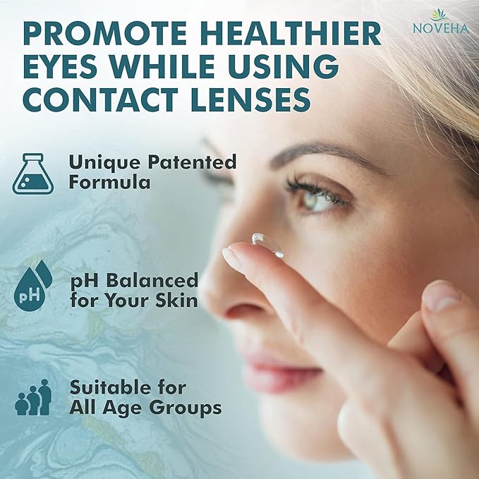 NOVEHA Eyelid and Lash Cleanser - Fast Acting Soothing Formula, Effective Relief from Irritation, Dry Eyes, Styes, Pure and Gentle Hypochlorous Acid Spray, 30mL (2 Pack)