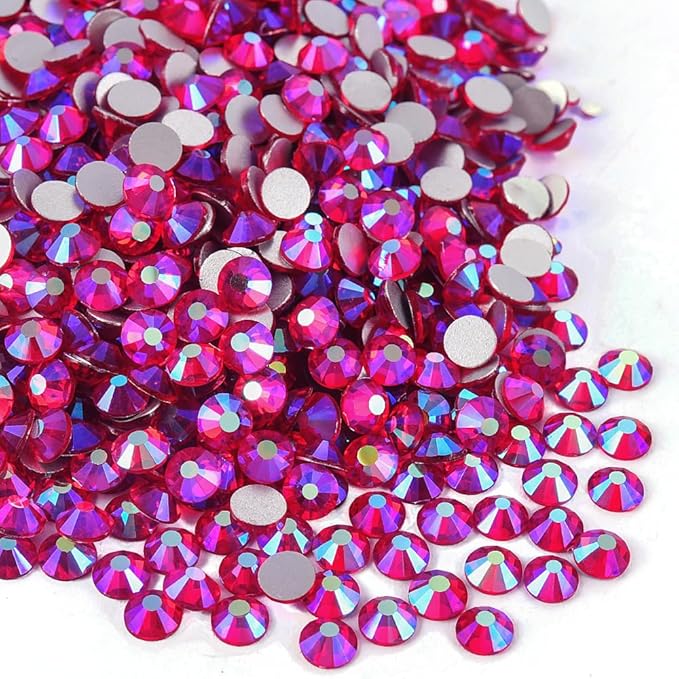 Blinginbox Flatback Rhinestones Bulk,14400pcs Crystal Round Loose Gemstones Glass Rhinestones for Crafts Makeup Nail Art Clothes Shoes DIY Decorations(SS20,4.6-4.8mm,Siam AB)