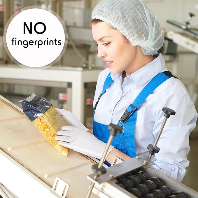 Jecery 300 Pairs Bulk White Gloves Large Pack Moisturizing Overnight White Cotton Bulk for Dry Hands Eczema Thin Inspection Soft Working Gloves Liners for Jewelry Coin Collection