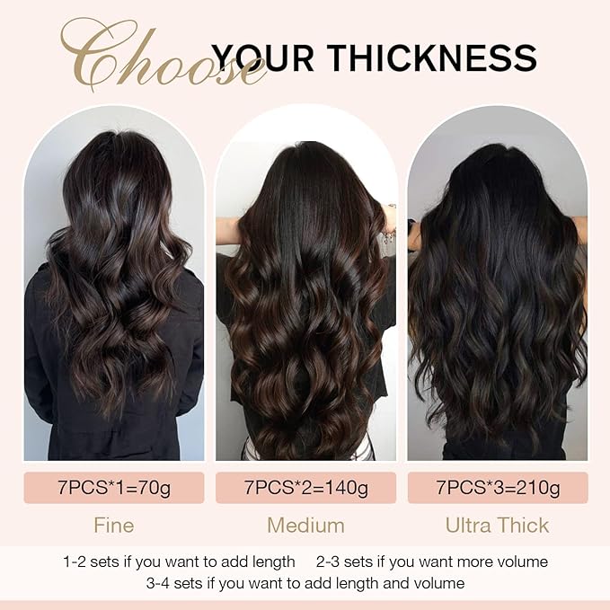 YILITE Clip in Hair Extensions Real Human Hair 18inch 80g 7Pcs #1 Jet black Remy Human Hair Extensions Clip ins for Women Natural Human Hair