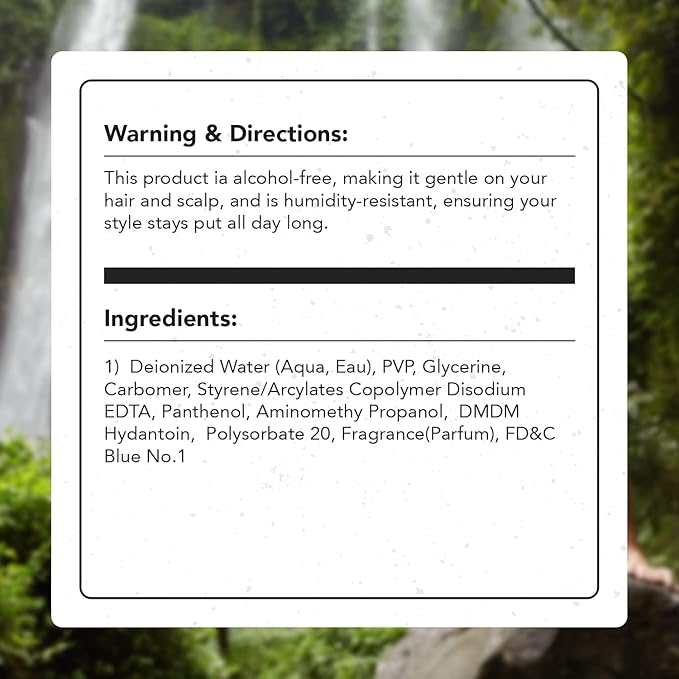Gentlemen Republic Oceano Men's Hair Gel 32oz W/Pump - Strong Touchable Hold and High Shine Styling Gel for Hair, 100% Alcohol-Free Professional Formula with Fresh Scent, Mens Hair Product Made in USA