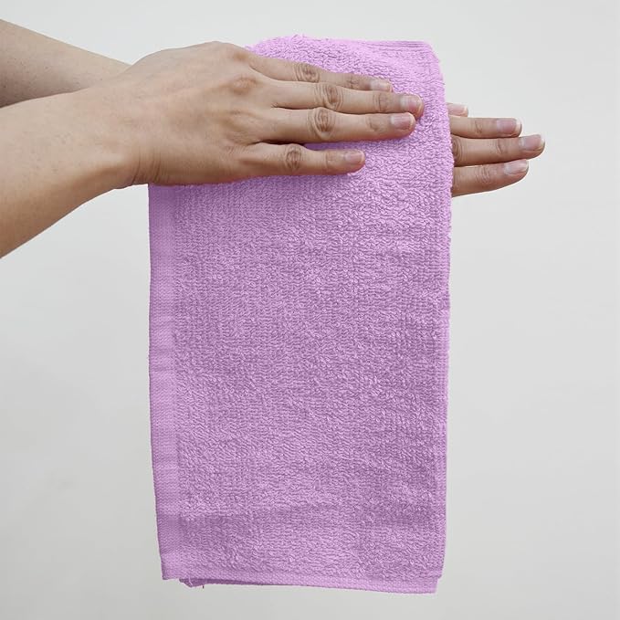 DAN RIVER 100% Cotton Washcloths 24 Pack Premium Quality Face and Body Cloth, Quick Dry Essential Towels for Bathroom, Hand, Kitchen & Cleaning, Baby Washcloths | 12X12 in | 400 GSM | Lavender