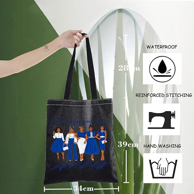 WZMPA Sorority Zeta Cosmetic Makeup Bag Finer Women Gift God Says You Are Sorority Makeup Zipper Pouch Bag Zeta Paraphernalia (God Says Zeta T-BL)