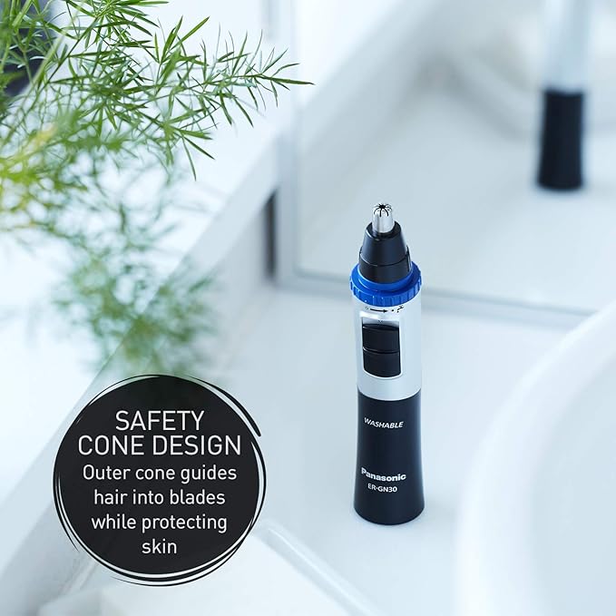 Panasonic Nose Trimmer and Ear Hair Trimmer, ER-GN30-K, Wet/Dry Nose Hair Trimmer