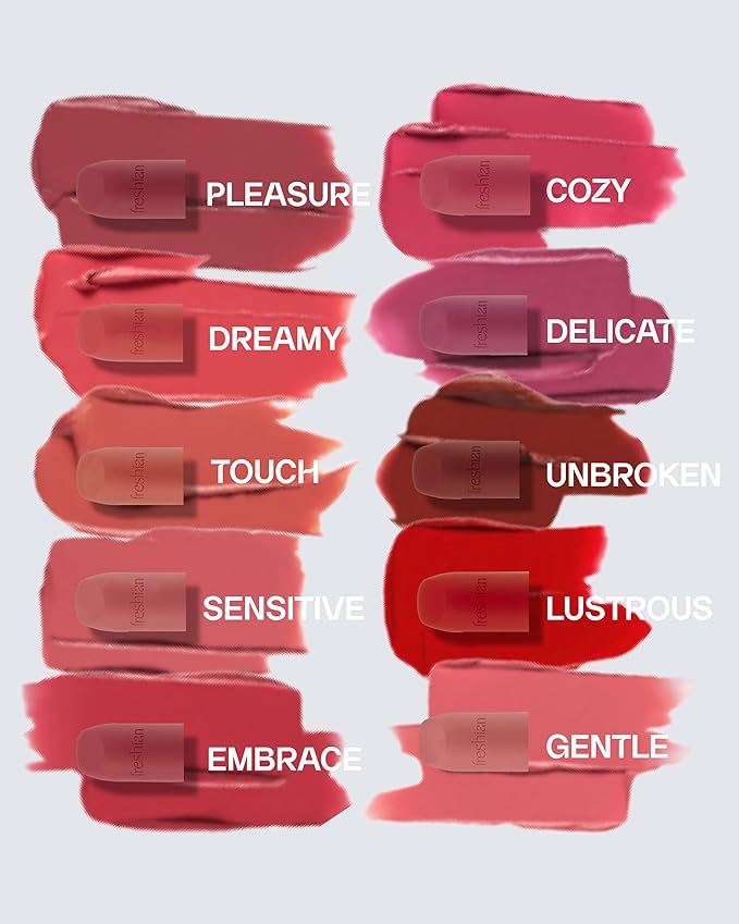 Sensual Vegan Lipstick Blur (01 Pleasure, 0.12oz) - Long-Lasting Formula, Lightweight Matte Lipstick, Korean Makeup. Shea Cocoa Butter, Vegan.