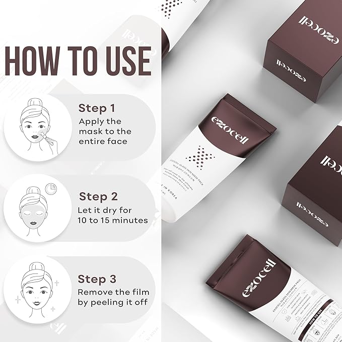 Glass Skin Mask Pack, Korean Peel-Off Mask for Ultimate Glossy Skin Finish, 60 ml