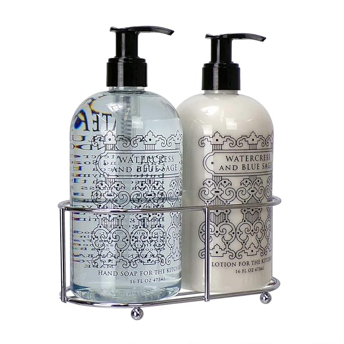 3 Pc Set - Watercress and Blue Sage Duo in Caddy