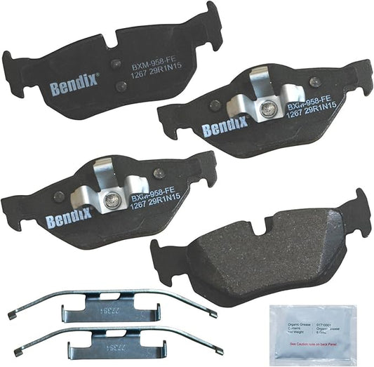 Bendix Priority1 CFM1267 Semi-Metallic Rear Brake Pads for Select Models BMW 120i, 125i, 128i, 130i, 323i, 325i, 325xi, 328i, 328i xDrive, 328xi, X1