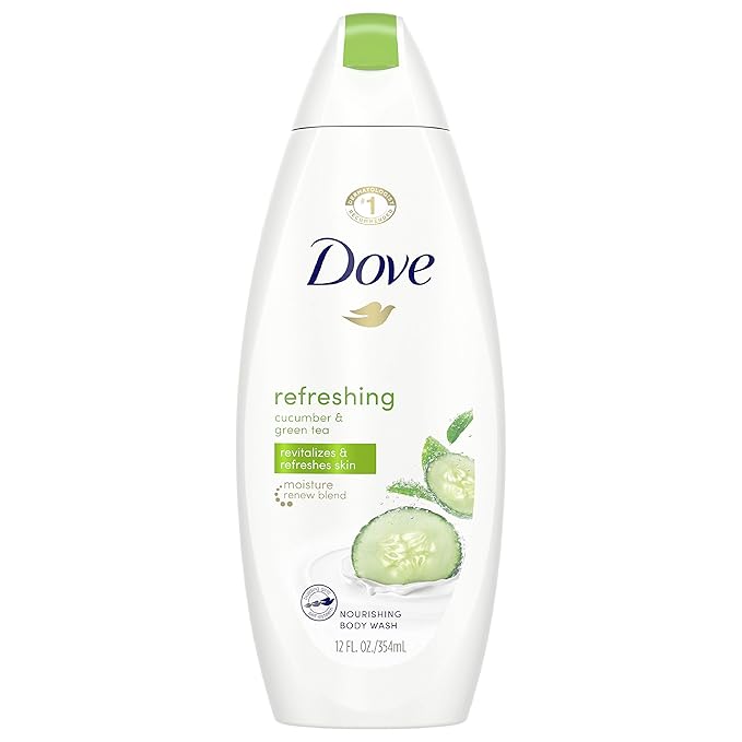 Dove go fresh Refreshing Body Wash Revitalizes and Refreshes Skin Cucumber and Green Tea Effectively Washes Away Bacteria While Nourishing Your Skin 12 oz