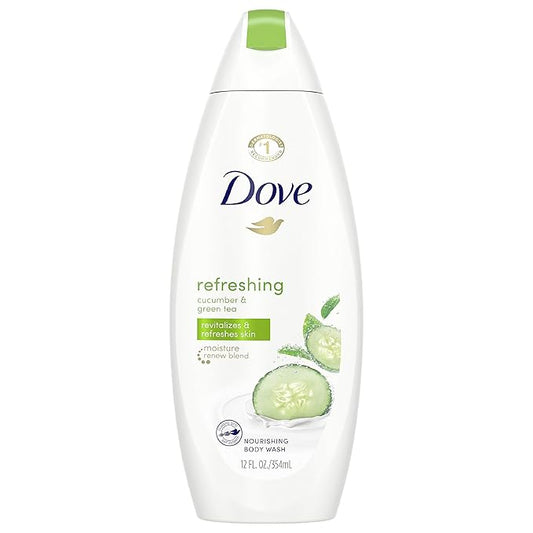 Dove go fresh Refreshing Body Wash Revitalizes and Refreshes Skin Cucumber and Green Tea Effectively Washes Away Bacteria While Nourishing Your Skin 12 oz