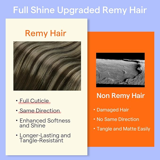 Full Shine 22 Inch Clip in Hair Extensions Human Hair Balayage Brown Human Hair Extensions Clip ins Dark Brown to Blonde Hair Clip in Extensions Natural Straight Hair 7 Pcs 120 G