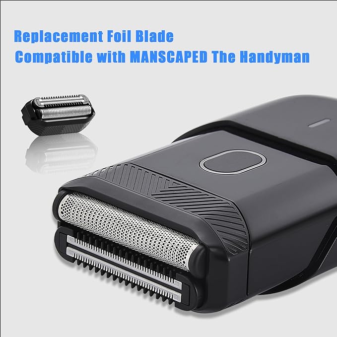 Replacement Foil Blade Compatible with MANSCAPED The Handyman，Foil Blades for Portable Men’s Travel Facial Hair Groomer(2Pack）
