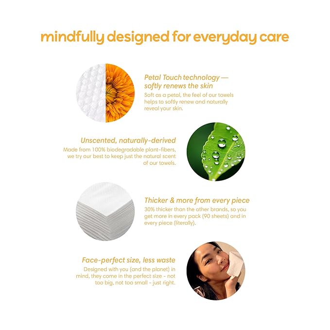 Disposable Face Towels, Makeup Remover Wipes for face, 270 Count, 7.8 in x 7.8 in, 3 Bags of Dry Unscented Makeup Wipes for sensitive skin with free hook for easy hang