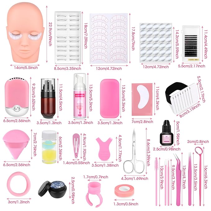 484 Pcs Lash Extension Kit for Beginners, Professional Eye Lashes Extension Kit