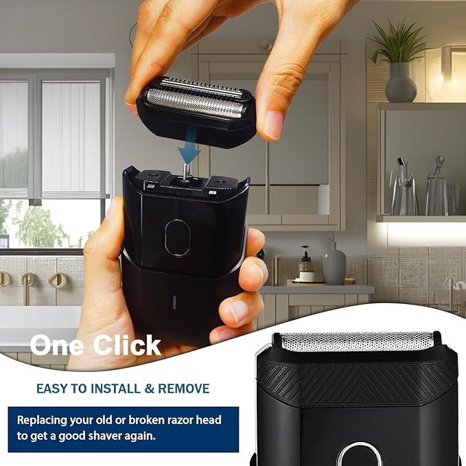 2 Pack Shaver Replacement Blade compatible with MANSCAPED The Handyman Compact Face Shave,Shaver Foil Blades for Portable Men’s Travel Facial Hair Groomer, Waterproof Compact Face Shaver