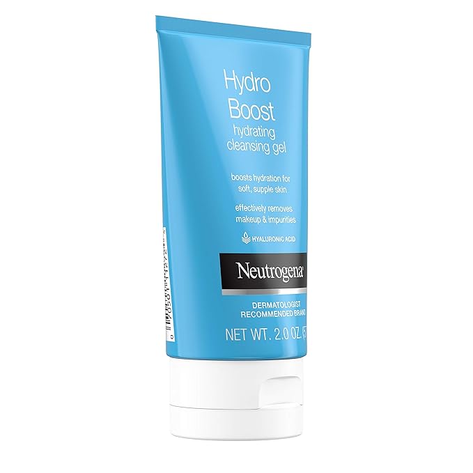 Neutrogena Hydro Boost Lightweight Hydrating Facial Cleansing Gel, Makeup Remover with Hyaluronic Acid, Dermatologist Recommended, Hypoallergenic, and Non Comedogenic, Travel-Size, 2 oz (Pack of 24)