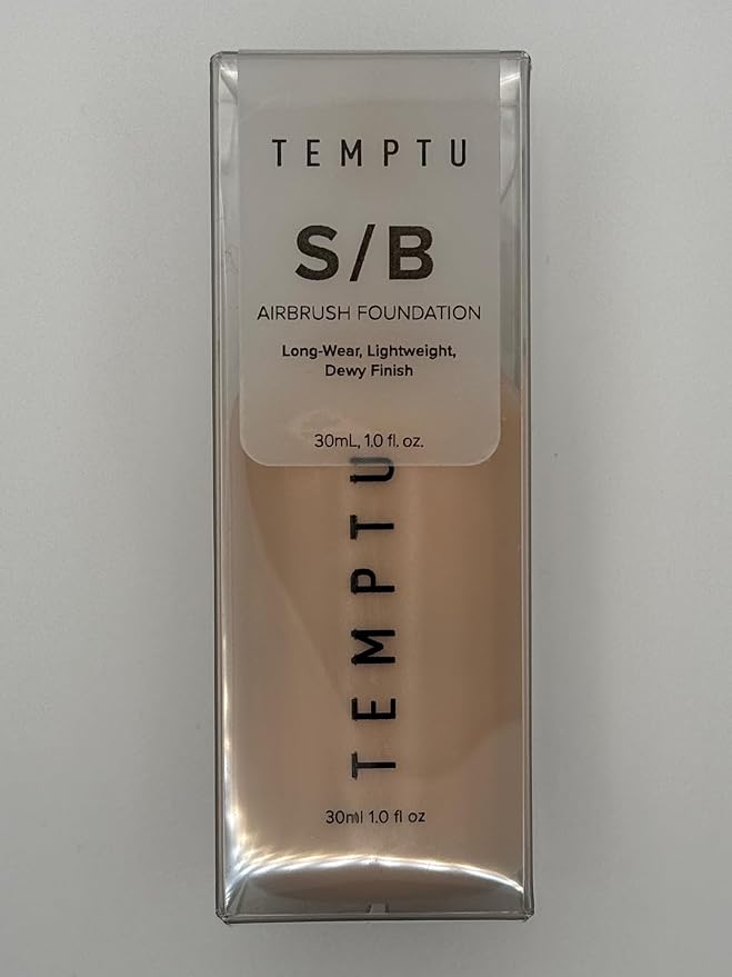 TEMPTU S/B Silicone-Based Airbrush Foundation: Professional Long-Wear Liquid Makeup, Sheer To Full Coverage For A Hydrated, Healthy-Looking Glow & Luminous, Dewy Finish On All Skin Types, 004 Sand, 1 Fl Oz