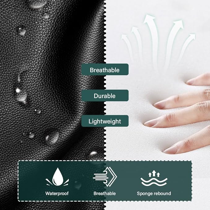 Black PU Leather Swivel Stool with Wheel Perfect for Salon Work Home SPA Shop Height-Adjustable and Cost-Effective Rolling Stool Chair Small (Black)