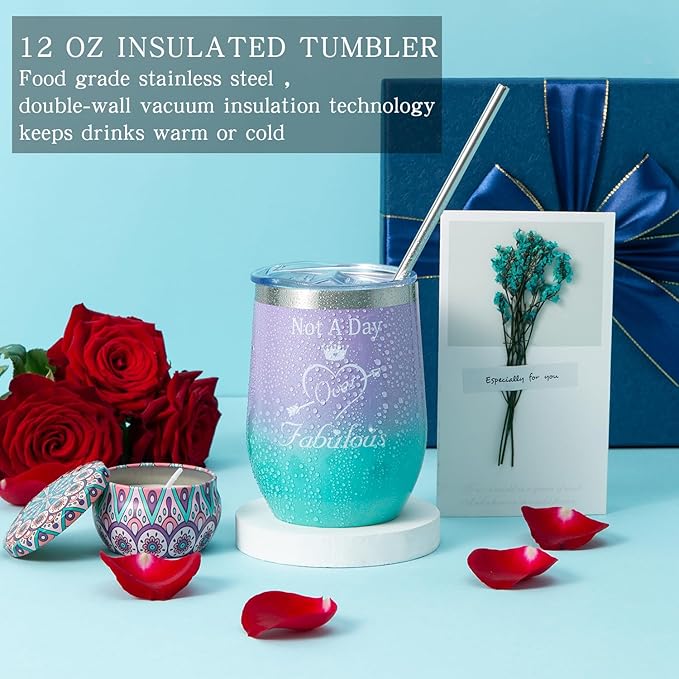 Gifts Basket for Women,Birthday Gifts for Women Birthday Presents Friendship Gifts Get Well Soon Gifts Self Care Package Gifts Blue Gift Box Relaxing Set Unique Gifts with Blanket for Mom,Wife,Sister