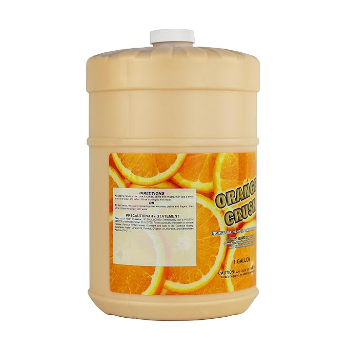 Zenex Orange Crush Hand Soap with Pumice and Skin Conditioners - Industrial Hand Cleaner | Citrus Crème Scent | Dissolve Tough Soils | Does Not Dry Out Skin | 1 Gallon (1-Pack)
