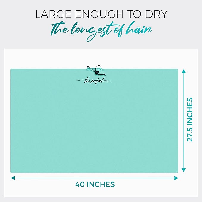 Microfiber Hair Towel Wrap for Women - Gift and Travel - Smooth like Silk - Curly, Wavy, Straight Hair Girls - Plopping Essential - Anti-Frizz, Fast Drying, Works Better than a Cotton T-Shirt