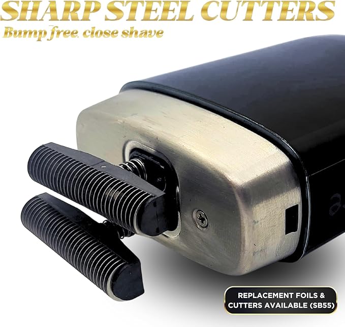 Supreme Trimmer Replacement Foil & Cutter SB55 | Hypoallergenic Foil for Crunch Lite STF600 | Black