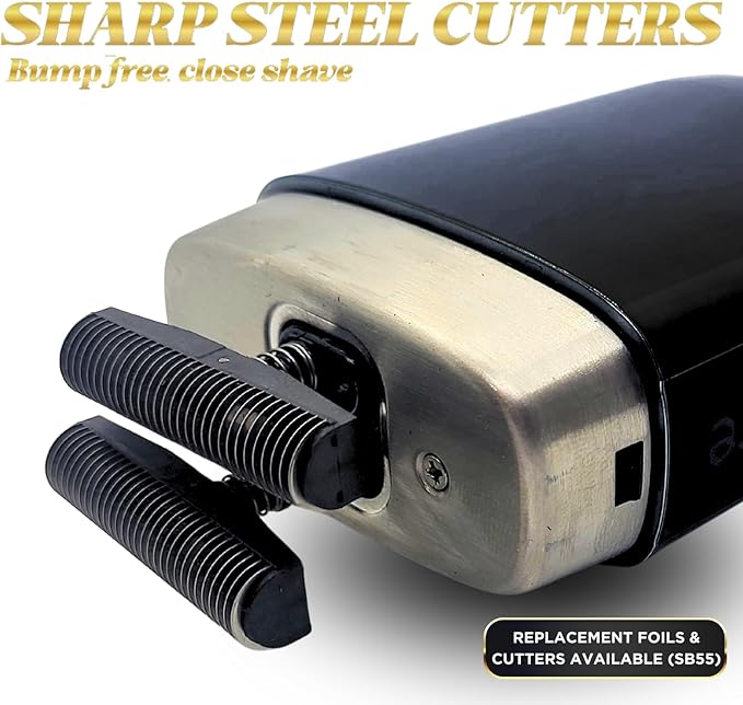 Supreme Trimmer Crunch Lite Electric Double Foil Shavers for Men | 60 Minute Runtime, Men's Electric Face Razor for Stubble Corded/Cordless | STF600