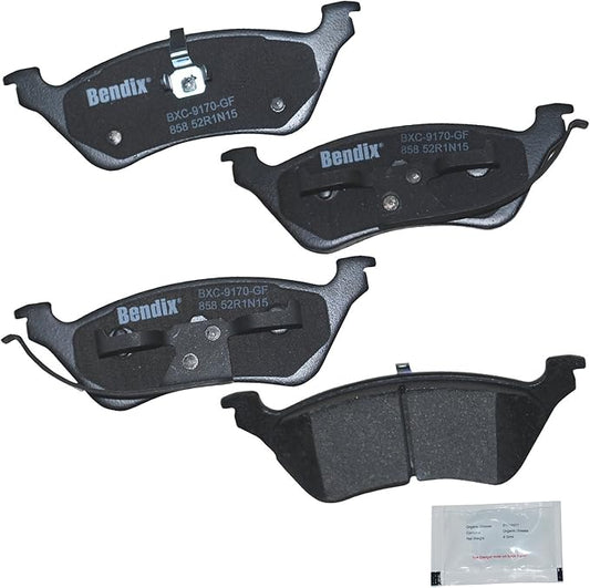Bendix Priority1 CFC858 Ceramic Rear Brake Pads for Chrysler Town & Country 2007-2001, Voyager 2008-2001, Dodge Caravan 2007-2001, Grand Caravan 2007-2001