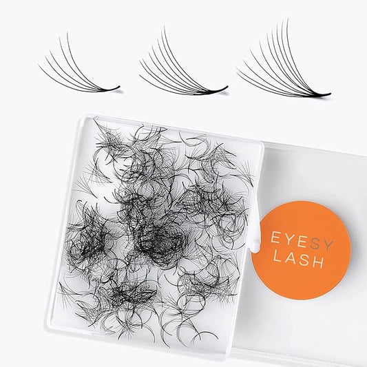 500 Promade Fans - 6D 0.07 Size 13mm Curl CC - Volume Premade Lash Fans for Eyelash Extensions Middle Stem Handmade Loose Pre Made Eyelash Fluffy Soft Pointy Base