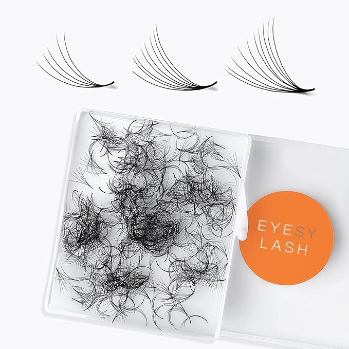 500 Promade Fans - 5D 0.05 Size 11mm Curl C - Volume Premade Lash Fans for Eyelash Extensions Middle Stem Handmade Loose Pre Made Eyelash Fluffy Soft Pointy Base