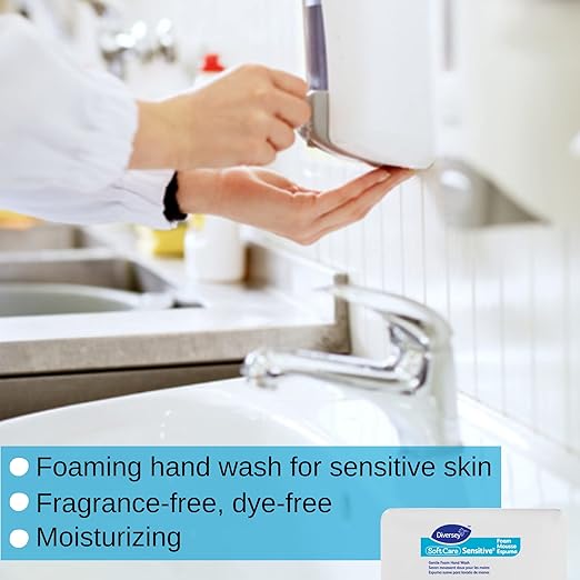 Diversey Soft Care Sensitive Foam Handwash For Intellicare Dispensers, Fragrance-Free, 1.3 L Refill, 6/carton