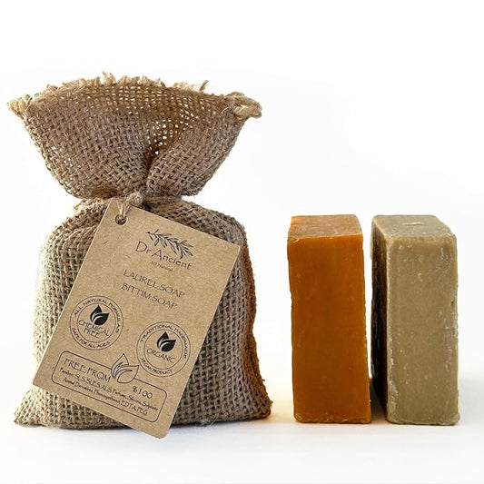 Bittim Soap + Aleppo Soap Organic Natural Vegan Traditional Handmade Antique - Absolutely No Chemicals!