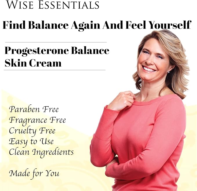 Wild Yam & Progesterone Cream by Wise Essentials – Made from Wild Yam Plant Based Hormone Balance Support for Natural Transitions of Menstrual Cycle & Menopause – 2oz