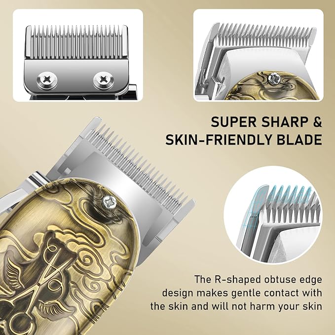 Hair Clippers Set for Men with Beard Trimmer,Professional Cordless Hair Trimmer for Men,Barber Kit Professional for Man Haircutting Machine with LED Display,Father's Day Gifts