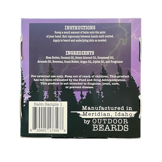 Beard Balm | 2 oz Cleansing Balm for Beards Short or Long | Beard Conditioner for Men | Essential Moisturizer for Every Man's Beard | Leave Hair and Skin Healthy (Sample Pack 1)