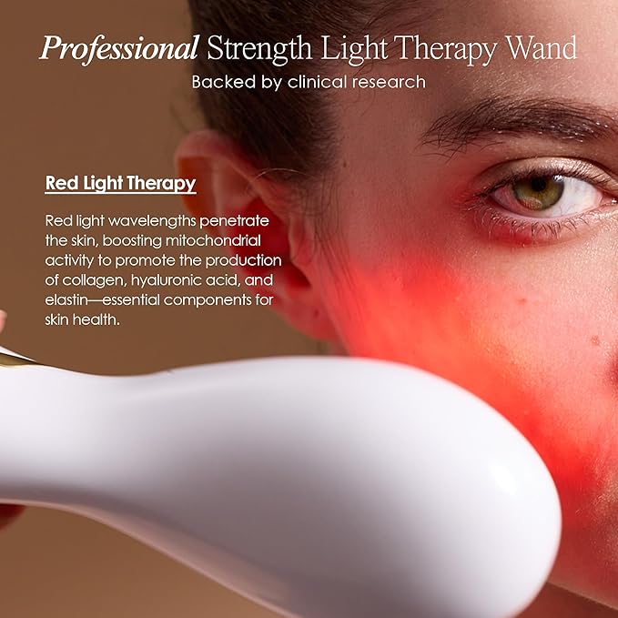 LumaGlow Red LED Light Therapy by Project E Beauty | Skin Rejuvenation and Anti-Aging | Diminish Fine Lines & Wrinkles