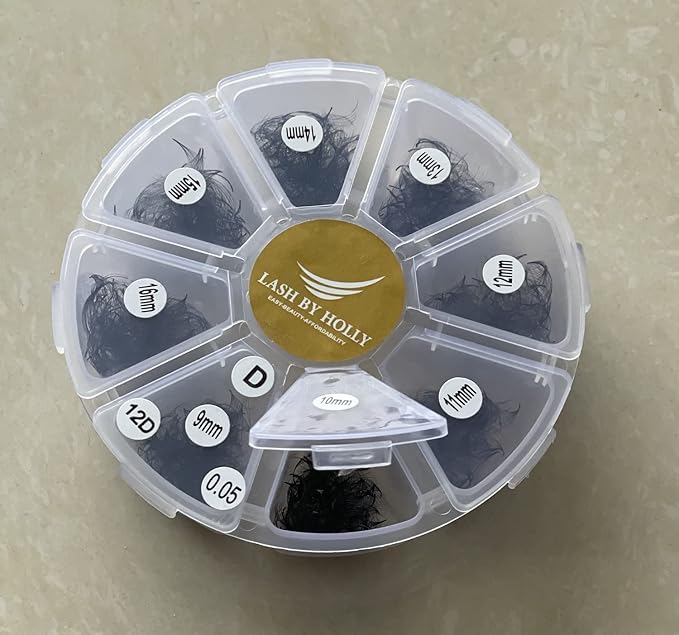 800 FANS LASH BY HOLLY PRE-MADE HAND MADE LASH FANS- MIX LENGTHS 9-15MM. (14D800FAN-D)