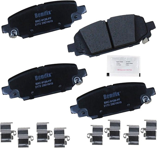 Bendix Priority1 CFC2172 Ceramic Rear Brake Pads for Jeep Wrangler 2024-2018