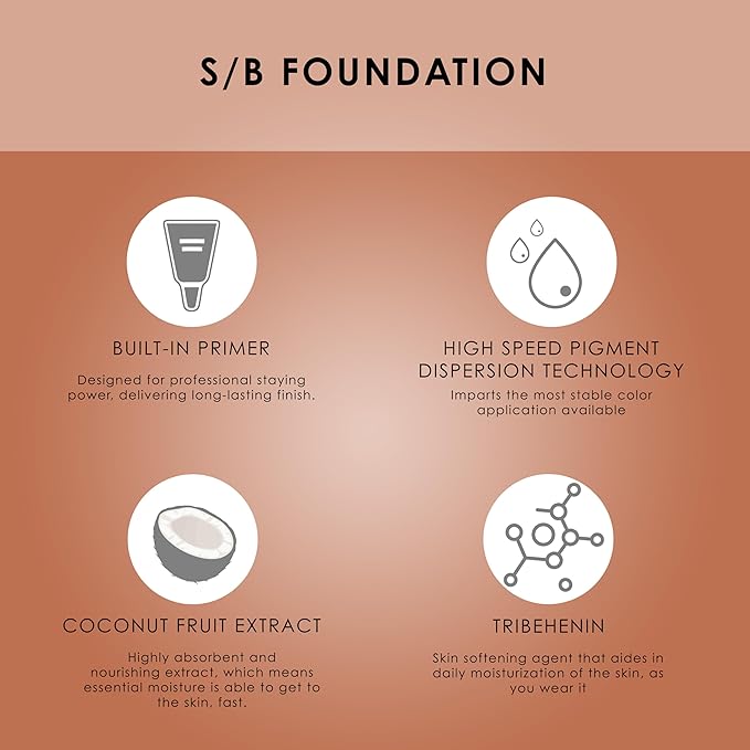 TEMPTU S/B Silicone-Based Airbrush Foundation: Professional Long-Wear Liquid Makeup, Sheer To Full Coverage For A Hydrated, Healthy-Looking Glow & Luminous, Dewy Finish On All Skin Types, 010 Cappuccino, 1 Fl Oz