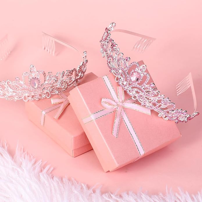 BBTO 10 Pcs Crystal Tiara and Crowns for Women Girls Princess Rhinestone Crown Queen Headband with Combs Bride Tiara for Birthday Party Wedding Prom Hair Accessories