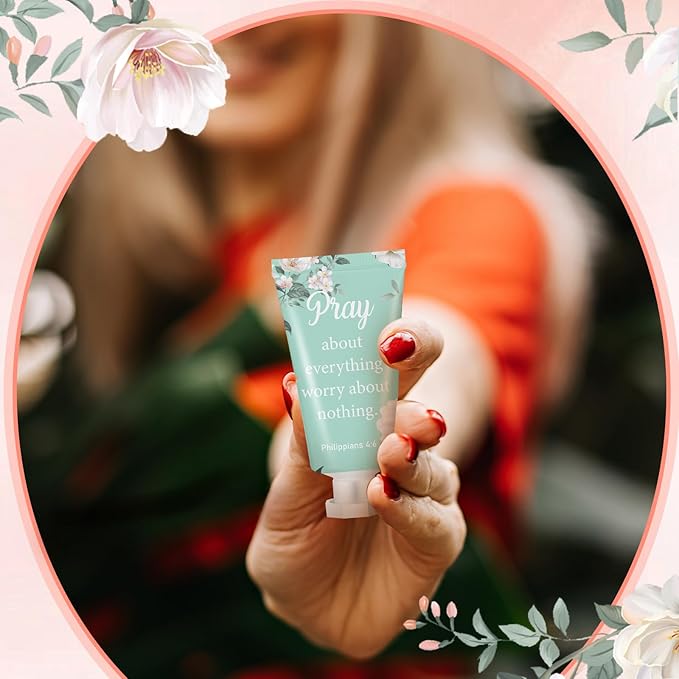 12 Pcs Christian Hand Cream Bulk for Women Mothers Day Church Gifts in Bulk Bible Travel Hand Lotion for Dry Hands Bible Verse Hand Lotion for Mom Grandma Holiday mothers day Gift