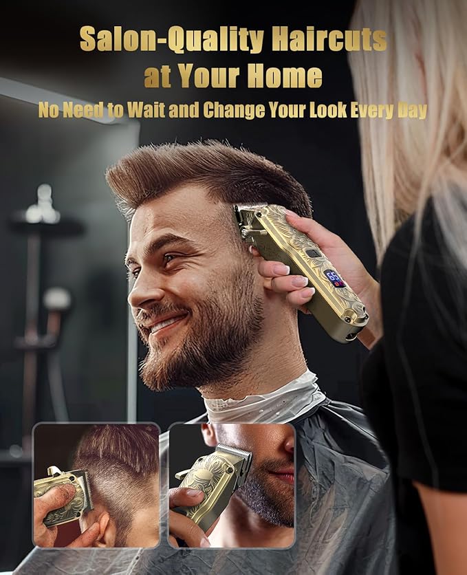 Jack & Rose Cordless Hair Clippers, Mens Hair Clippers, Wireless Clippers for Men, Barber kit Professional Clippers for Men