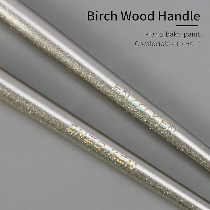 Natural Pony Hair Eye Shadow Brush by ENZO KEN, Medium Smudge Eyeshadow Brush, Shader Eye Shadow Brush, Eye Smudge Brush, Single Eyeshadow Brush, Eye Brushes, Eyeshadow Blending Brush. (Gold, E203M)