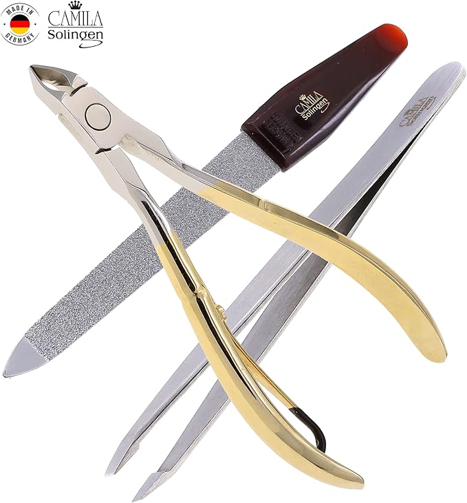 CSK2 Pedicure and Manicure Set with Nail File, Cuticle Trimmer and Tweezers for Perfect Cuticle Care and for Nose and Eyebrow Hair Cutter, Perfect Pedicure Tools and Skin Tag Remover