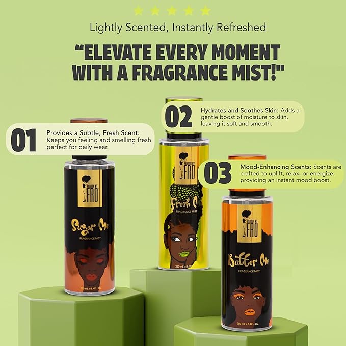 Pardon My Fro Body Mist - The Me - Time Collection - 3 PC Set - 8.4 fl oz