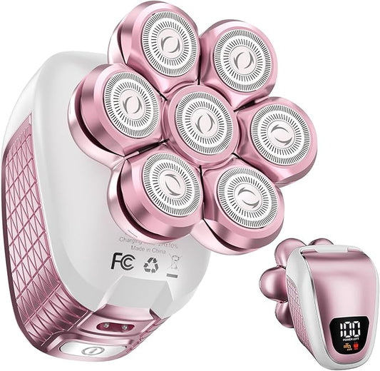 Electric Razors for Women, 5 in 1 Electric Shaver for Women, Cordless Painless Hair Remover for Legs Bikini Face Lips Hairs