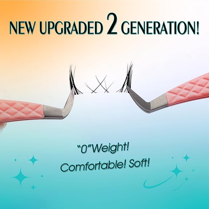 GEMERRY Lash Clusters with Bottom Lashes Fluffy Lash Extension Clusters 11-14mm Cluster Lashes Wispy Cluster Eyelash Extensions with 5-6mm Bottom Eyelashes DIY Eyelash Clusters for Self Use